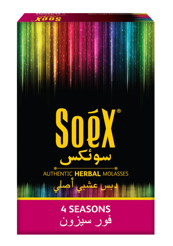 Soex 4 Seasons Herbal Hookah Molasses - Tobacco & Nicotine-Free Flavor