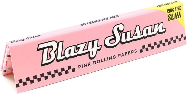 Blazy Susan King Size Pink Rolling Papers | GMO Free | 50 Leaves