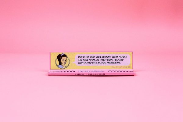 Blazy Susan King Size Pink Rolling Papers | GMO Free | 50 Leaves