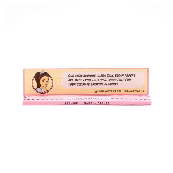 Blazy Susan King Size Pink Rolling Papers | GMO Free | 50 Leaves