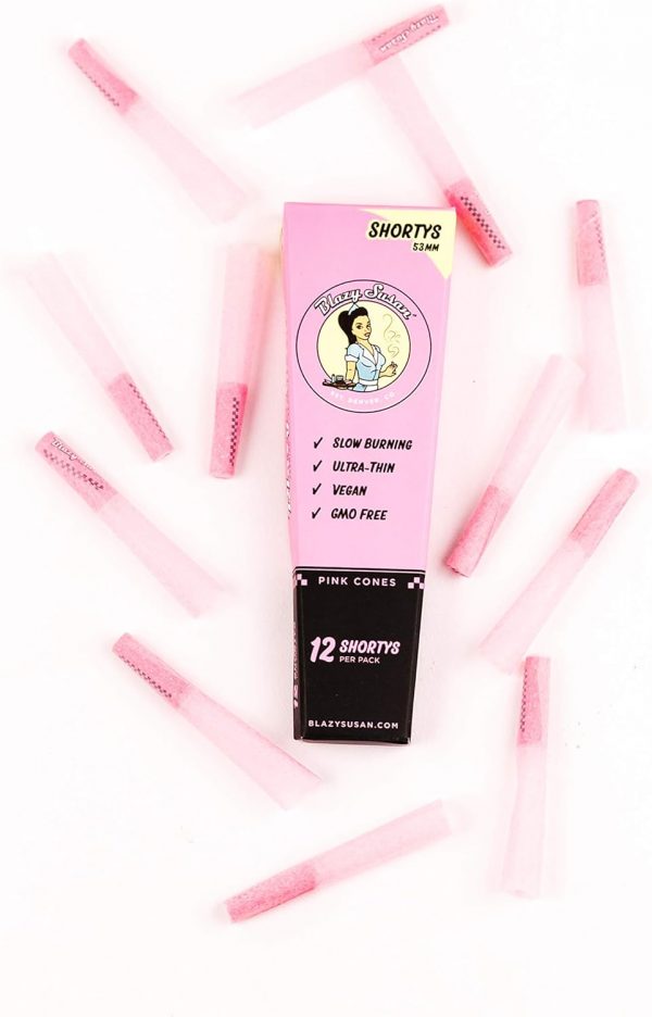 Blazy Susan Pink Pre-Rolled Cones - 6 Pack | GMO-Free Vegan Plant-Based Easy to Use Stylish Smoking Experience