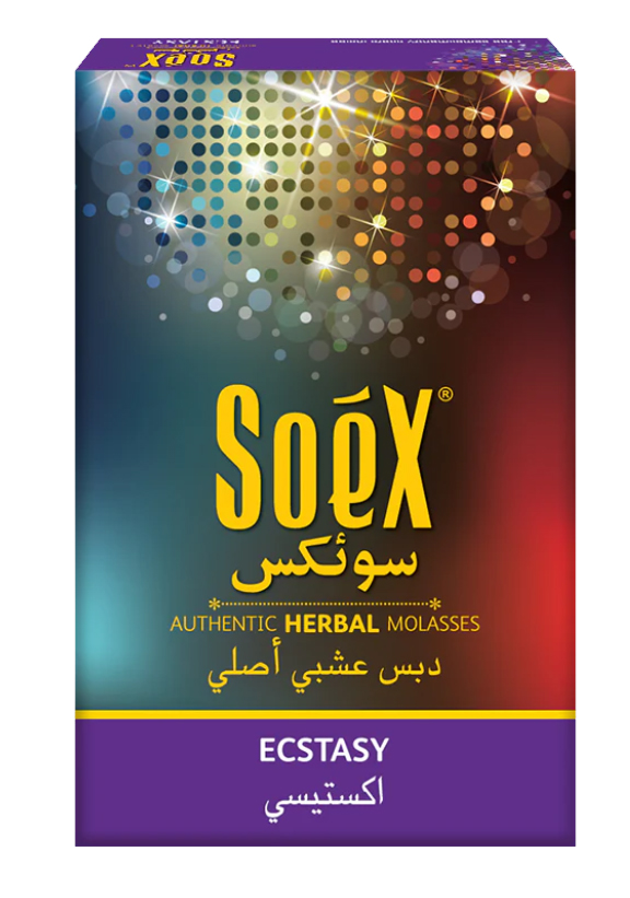 Soex Herbal Shisha Molasses - Ecstasy, Tobacco-Free, Nicotine-Free, 250g