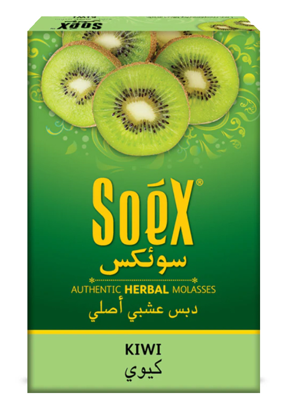 SOEX Kiwi - Herbal Hookah Shisha Flavor Tobacco & Nicotine Free