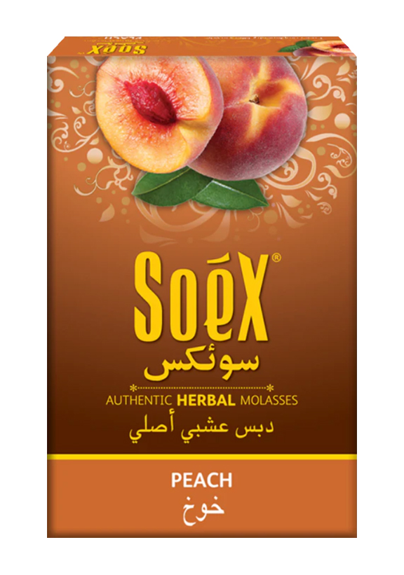 Soex Peach Herbal Hookah Flavor - Tobacco Free