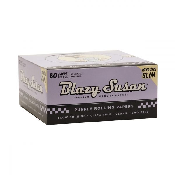 Blazy Susan King Size Purple 2500 Rolling Papers Full Box - GMO-Free