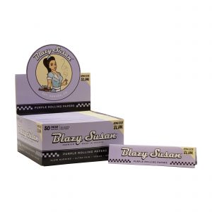 Blazy Susan King Size Purple 2500 Rolling Papers Full Box - GMO-Free