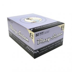 Blazy Susan Purple 1-1/4″ Rolling Papers Full Box - 2,500 Papers