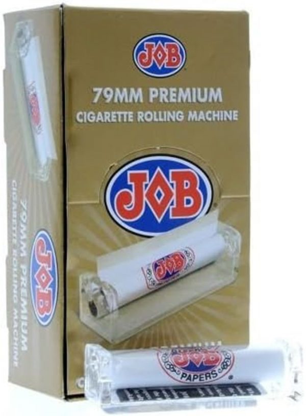 JOB Premium Cigarette Rolling Machine 79mm - Steel, Easy Roll, 1 1/4 Papers