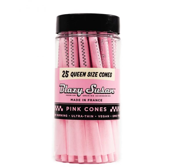 Blazy Susan Queen Size Pre Rolled Cones - 25 Count, Ultra-Thin, Vegan