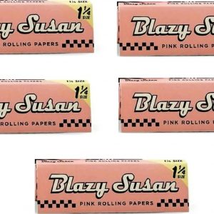 Blazy Susan 1 1/4 Rolling Papers Non-GMO 5 Booklets 250 Sheets