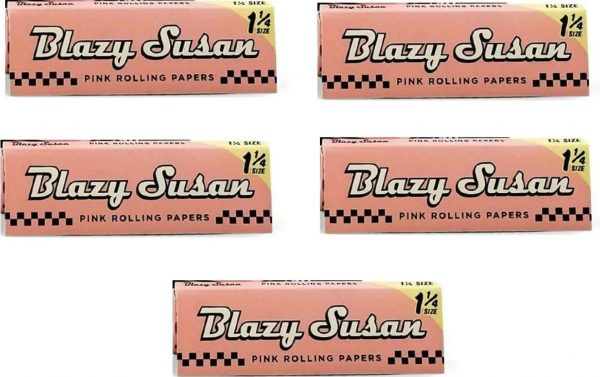 Blazy Susan 1 1/4 Rolling Papers Non-GMO 5 Booklets 250 Sheets